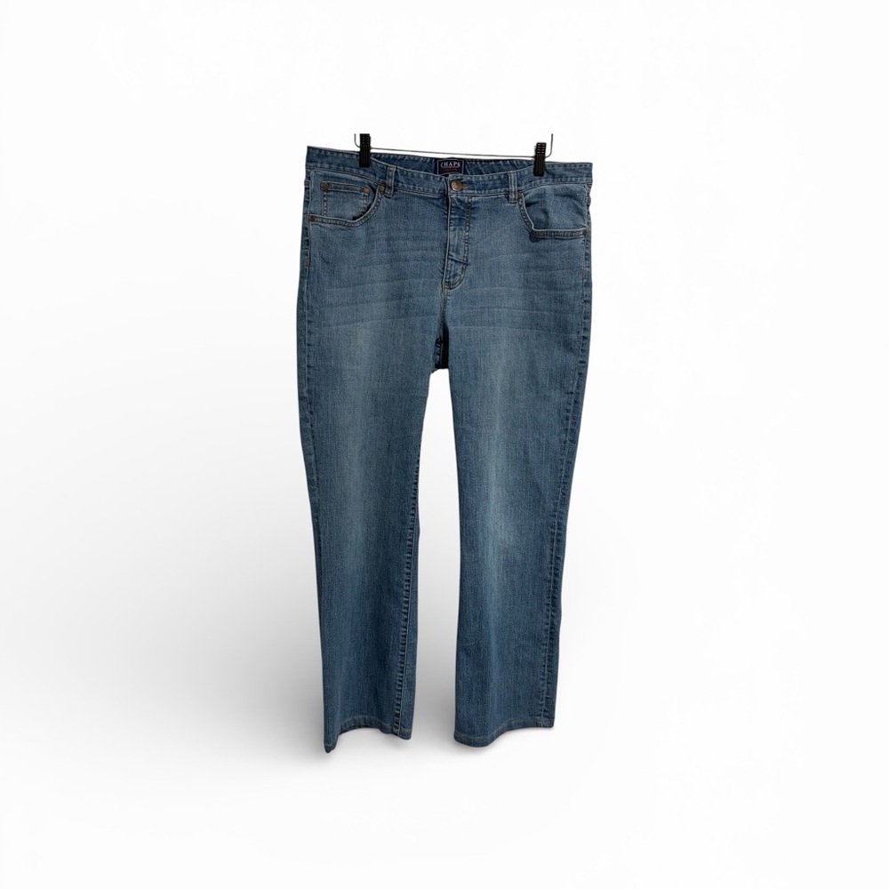 2/$25 Chaps Denim Women's Blue Straight Leg 5-Pocket Jeans 29”